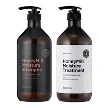 보타믹스 허니밀 모이스처 샴푸 950ml + 트리트먼트 950ml 세트, 1세트