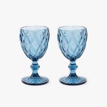 쓰임 티만티 고블렛잔 240ml, 클리어 블루, 2개