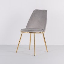 가구느낌 링벨벳체어 2p, 그레이