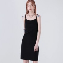 어썸어라운드 여성용 슬림핏 끈 나시 미니 원피스