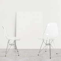 인테리어 모던 미드센츄리 체리스 의자, 투명