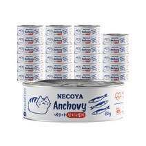 네츄럴코어 고양이 네코야 간식 캔 80g, 24개, 참치 앤 멸치