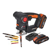 WORX ORANGE 20V 충전 직쏘 직소 풀세트 WX550 + 2.0Ah 배터리 WA3551, 1세트