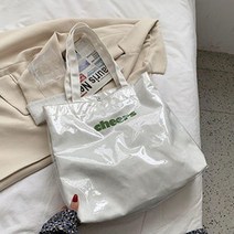 소리달 여성용 한출 고급 레터링 에나멜 포인트 똑딱이 버클 쇼퍼 숄더백