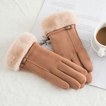 쉐어몰 여성용 스퀘어 버클 무스탕 장갑 양손 세트