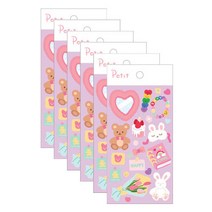쁘띠팬시 마이룸 디자인 스티커 PD839, 혼합색상, 6개