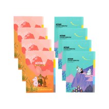 무민 인덱스클리어화일 5포켓 2종 x 4p세트, 레드, 블루, 1세트