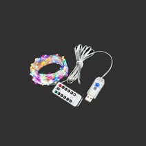 더깔끔 LED 와이어 컬러 조명 50구 5m, 4색