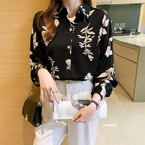 레몬소울 티르피 패턴 카라 블라우스