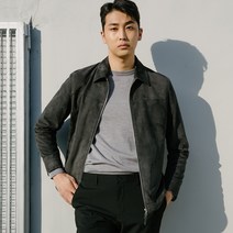 마에스트로 남성용 헤링턴 가죽자켓 MAJU1A902G3