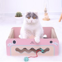 고양이 몬스터 스크래쳐 하우스 PK432, 핑크, 1개