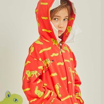 마틸다엔와이 아동용 이빨 Tiger 오버핏 후드 집업 점퍼