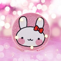 홈데코 LED 어린이 보석십자수 DIY, 1개, 2 토끼