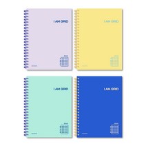 더오픈하우스 I AM 3000 그리드 4mm 80-0003 4종 세트, LIGHT PURPLE, LIGHT YELLOW, MINT, BLUE, 1세트