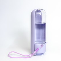 댕댕펫 반려동물 휴대용 접이식 버튼 물병, 퍼플, 1개
