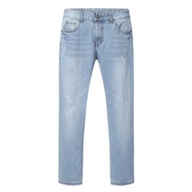 레이먼 남성용 파스티 데미지 워싱 8부 데님팬츠