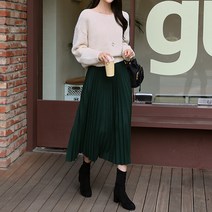 시크폭스 제이린 모직 플리츠 스커트