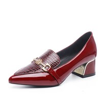 명양피프 여성용 악어패턴 에나멜 가보시힐 YT_RA4589