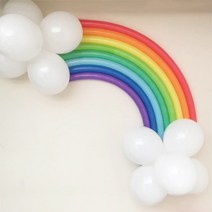 MEO 무지개 풍선 세트 1+1, 혼합색상, 2세트