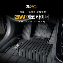3W 에코라이너 FULL TPE 3D 카매트, 블랙, 지프 뉴 랭글러 2018.08~