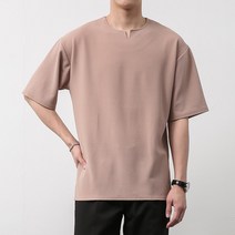 단군 남성용 링클프리 V트임 베이직 반팔 티셔츠