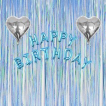 마켓감성 생일 하트 펄 반짝 파티 커튼 세트, 타입 10, 1세트