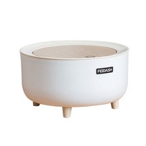 윈프라이스 원터치 뚜껑 테이블 휴지통 2L, 화이트, 1개