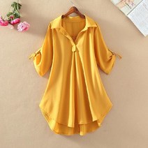 슬리밍 박시한 쉬폰 블라우스