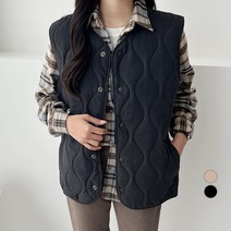 세컨그라운드 여성용 퀼팅 누빔 조끼