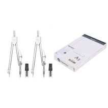 델리 수학교구 리갈패드 절취 유선 줄노트 A5 화이트 5p   메탈 컴퍼스 실버 2p 세트 8601, 1세트