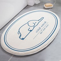 더플로우컴퍼니 퐁실퐁실 수플레 타원 라인 동물 발매트, 코끼리