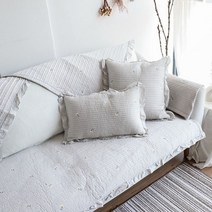 에이홉 시원한 플라워 패턴 프릴 소파 패드