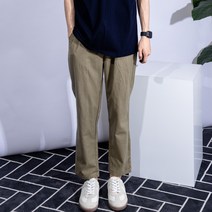 남성용 더간지 베이직 일자핏 밴딩 코튼팬츠