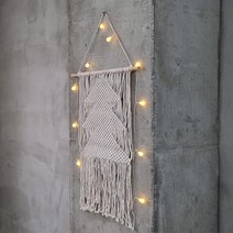 모리앤 크리스마스 스퀘어 마크라메 + 조명 세트