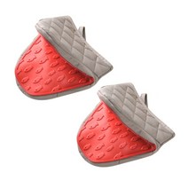 오니안 실리콘 퀄팅 주방 오븐장갑, 레드, 2개