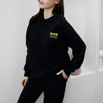 순이들 여성용 스마일 자수 조거 트레이닝 상하의 세트