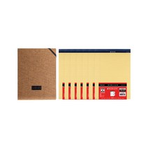 OXFORD 리갈패드 A4 40매 7p + 포켓폴더 세트, 노랑(리갈패드), 랜덤발송(포켓폴더), 1세트