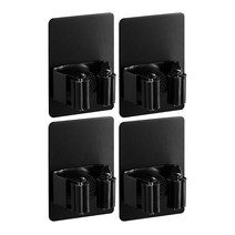 홈바내쓰 스텐304 밀대걸이 우산 청소도구 걸이, 블랙, 4개