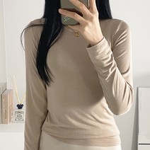 라미르 여성용 레이온 라운드넥 기본 티셔츠