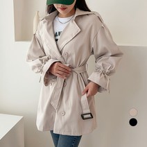 세컨그라운드 여성용 하프 트렌치 자켓
