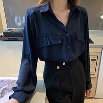 포플러앤씨 가벨 포켓 블라우스