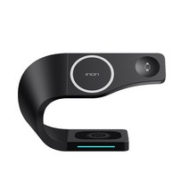 아이논 15W 맥세이프 마그네틱 4in1 고속 무선충전기 IN-MSWC020, 블랙(BK), 1개