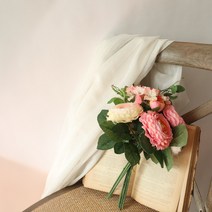 루비코코 조화 연꽃 꽃다발, 핑크