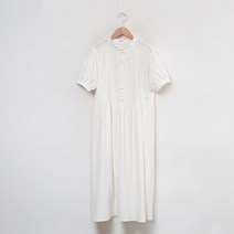 피핀 여성용 소녀감성 린넨 퍼프 롱 원피스 37526