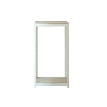 피피랙 무볼트 무소음 조립식 앵글 선반 2단 600 x 600 x 1200 mm 6R02WW0606122, 백색