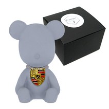 라띠크제이 엠블럼 베어 차량용 방향제 포르쉐 그레이 + 리필 베이비파우더 5ml, 1세트