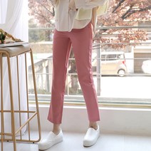 빼빼 여성용 데일리 뒷밴딩 구김적은 일자 슬랙스
