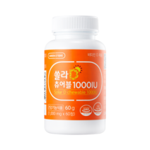 그린스토어 쏠라D 츄어블 1000IU 60g, 1개, 60정