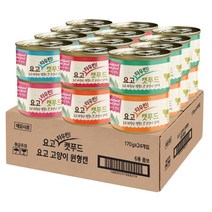 요고 고양이 타우린 캣푸드 습식캔 170g 6종 x 4p 세트, 1세트