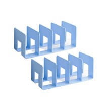 제이밀 4단 북엔드 책꽂이 2p, 블루